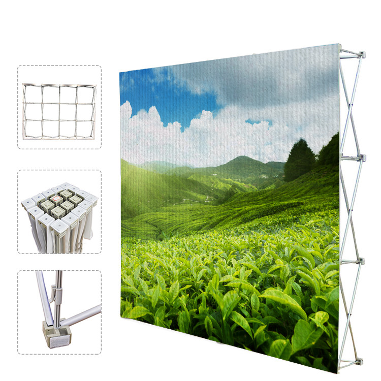 Best Portable Trade Show Backdrop Stand Various Shapes Detachable Frame 250g Fabric wholesale