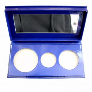 Best 3 Pans Empty Baked Eyeshadow Palette Custom Packaging Pantone Color Printing wholesale