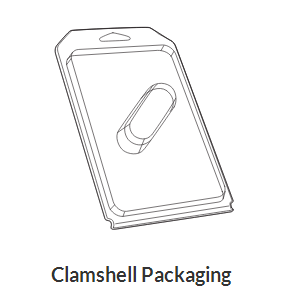 CMYK Folded Clamshell Plastic Blister Packaging With Insert Cardboard
