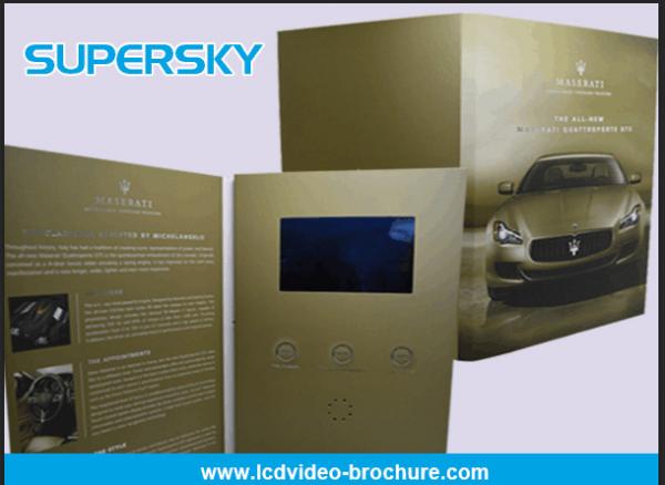 Cheap Rechargeable LCD Video Brochure , Video In Print Brochure For Advertising for sale