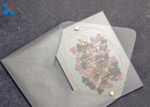 Best Romantic Acrylic Gifts Size Customized Acrylic Wedding Card OEM / ODM Available wholesale