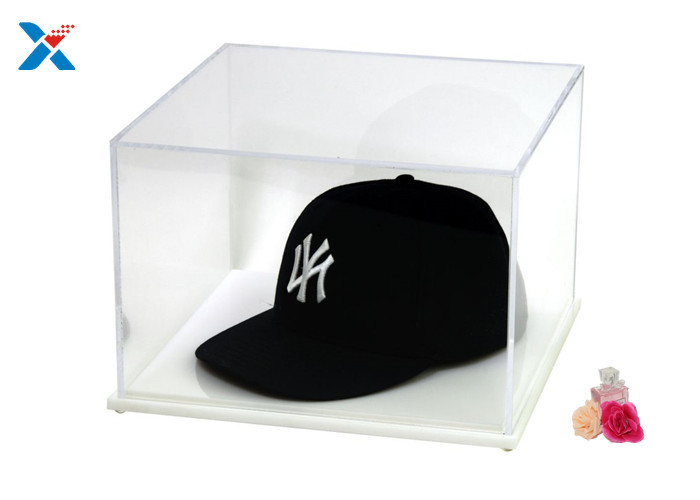 Best Baseball Hat Acrylic Display Case With White / Black Base A Class Acrylic Sheet wholesale