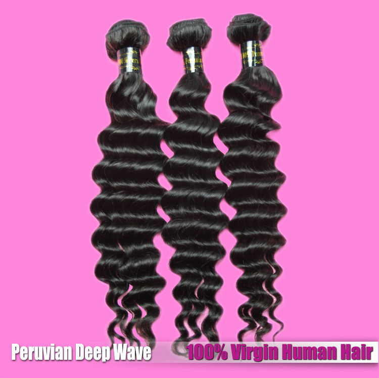 Buy cheap New Store On Sale Peruvian Deep Wave Virgin Hair Unprocessed Tangling Free Human from wholesalers