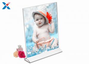 Best Stand Up T Shape Acrylic Table Menu Holder , Acrylic Brochure Holders 7 X 5 Inches wholesale