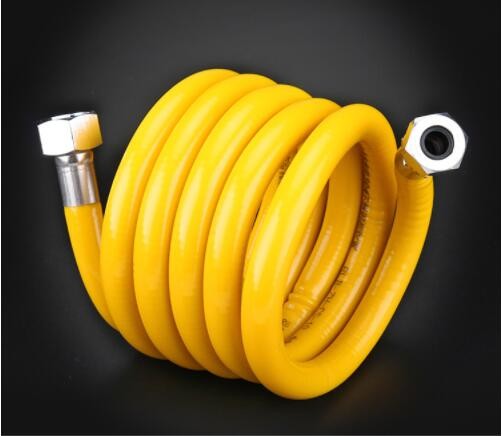 Best Yellow Flexible Biogas Pipe High Pressure For Gas Appliance Connection wholesale