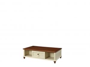 Best Mediterranean Style Furniture Coffee table made by rubber wood and white painting storage drawers wholesale