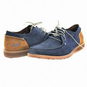 Best Men's Leisure Casual Shoes with Suede Upper, Lace-up Closure, High Quality  wholesale