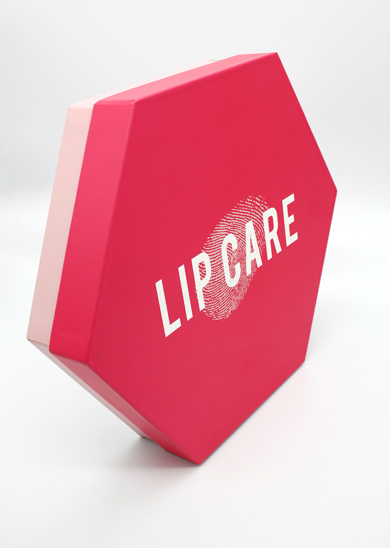 Buy cheap Hexagon Lip Care Custom Makeup Packaging Box Pantone Color Recyclable Paper from wholesalers