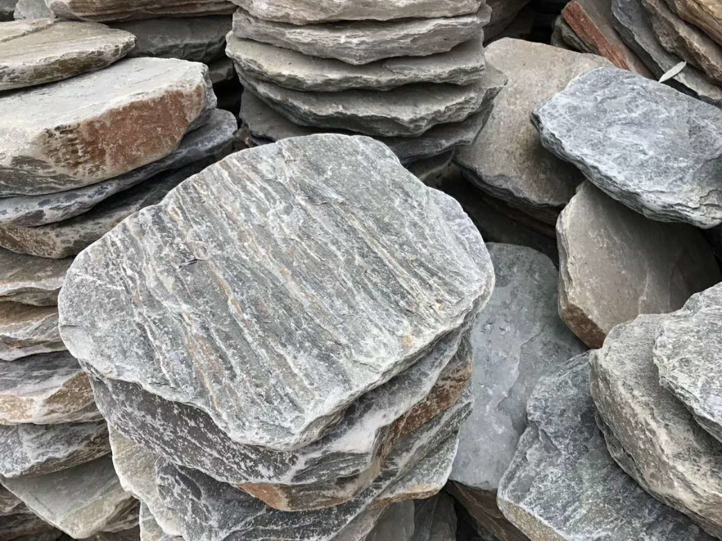 Oyster Quartzite Round Stepping Stones,Natural Stone Pavers,Garden Stepping for sale