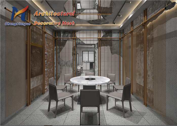 Best Decorative Partition Cascade Coil Metal Drapery Wall Covering Hot Pot Restaurant 1.2mm wholesale