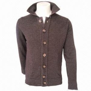 Best Men's Leisure Woolen Cardigan/Jacket/Coat, Comfortable and Fashionable, Comes in Brown  wholesale