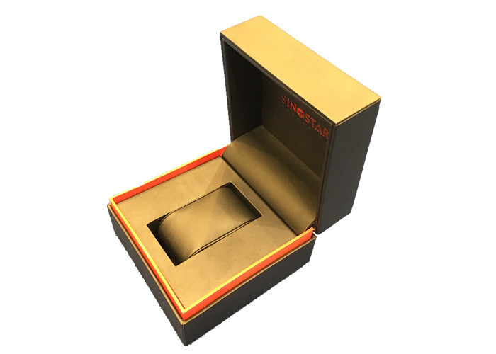 Single Twist Black Plastic Watch Box High Glossy Durable Presentation Gift