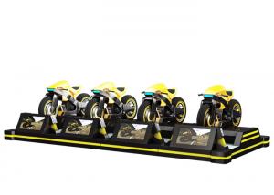 Best 220v Black Crazy VR Motorcycle Simulator Electric Cylinder Racing Platform For Adults wholesale