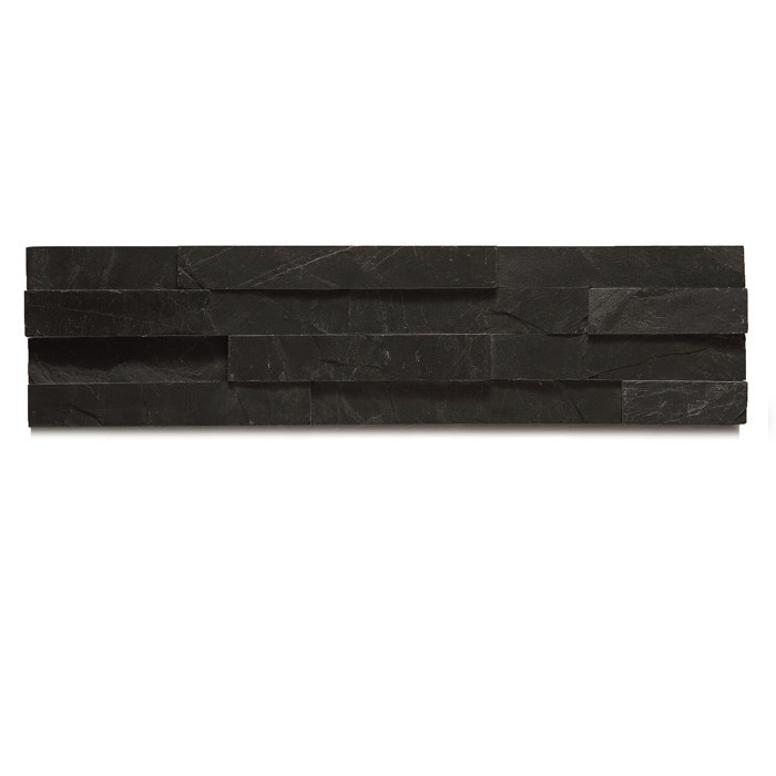 Black Slate Split Face Stone Veneer,Charcoal Grey Slate Zlcad Stone Cladding for sale