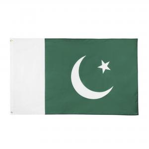 Best Pakistan Asia Country Flags 90g 3x5ft With Headband Brass Eyelets wholesale