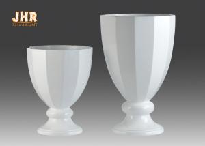 Best Footed Glossy White Fiberglass Wedding Centerpiece Table Vases 2 Piece wholesale