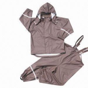 Best Kid's PU Rainwear, Oeko-Tex Standards, Waterproof 3,000mm wholesale