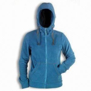 Best Women's Polar Fleece Jacket with Flat Contrast Stitching and Plastic Zipper wholesale
