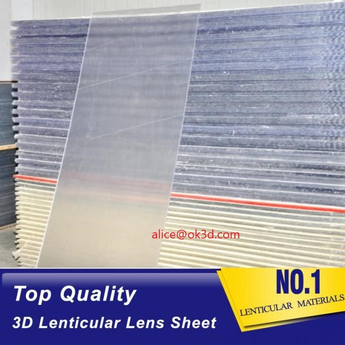 Best OK3D sell 70LPI PET 0.9MM 60X80CM Lenticular Plastic lens for 3d lenticular printing by injekt print and UV offset print wholesale