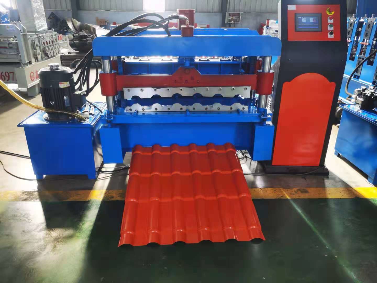 Best Aluminum 415v Glazed Tile Roll Forming Machine Control By Computer Automatically wholesale