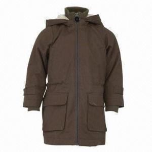 Best Women's winter long jacket/coat, made of nylon fabric and PU coat wholesale