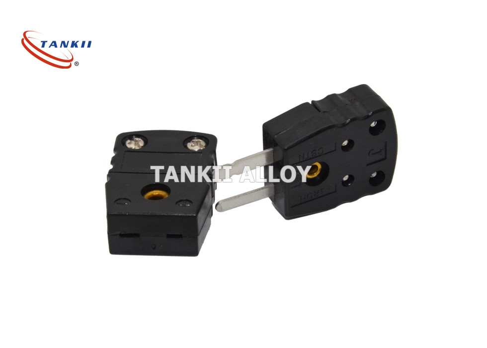 Best Black Color Miniature Thermocouple Connector Type J With Iron And Constantan Pin wholesale
