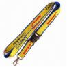Buy cheap Jacquard lanyard, made of 100% polyester, OEM orders are welcome from wholesalers