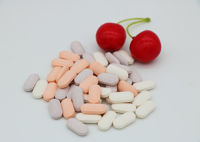 Multi Colored Vitamin C Chewable Tablets / Ascorbic Acid Effervescent Tablets