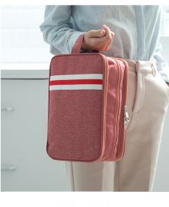 Best Ladies Red / Pink / Black Makeup Carry Bag Large Capacity Customized Logo wholesale
