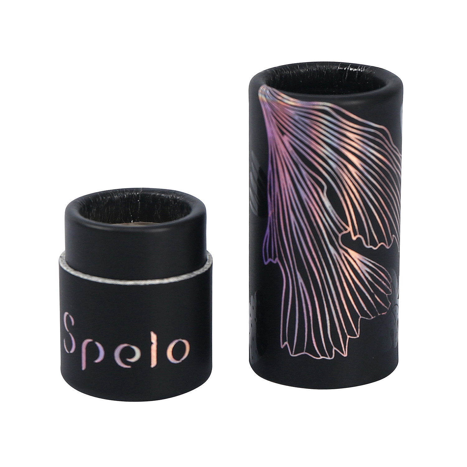 Best Matte Black Custom Cardboard Lipstick Tubes 19mm with Holographic Hot Stamping wholesale