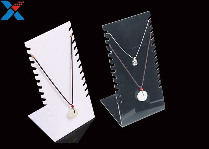 Best Jewellery Store Acrylic Necklace Display Stands , Acrylic Necklace Holder Pendant Bracelet wholesale