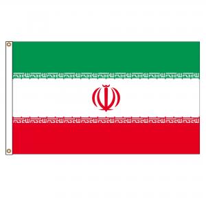 Best Iran Knit Polyester 110g Asian Countries Flags CMYK Printing 3x5ft wholesale
