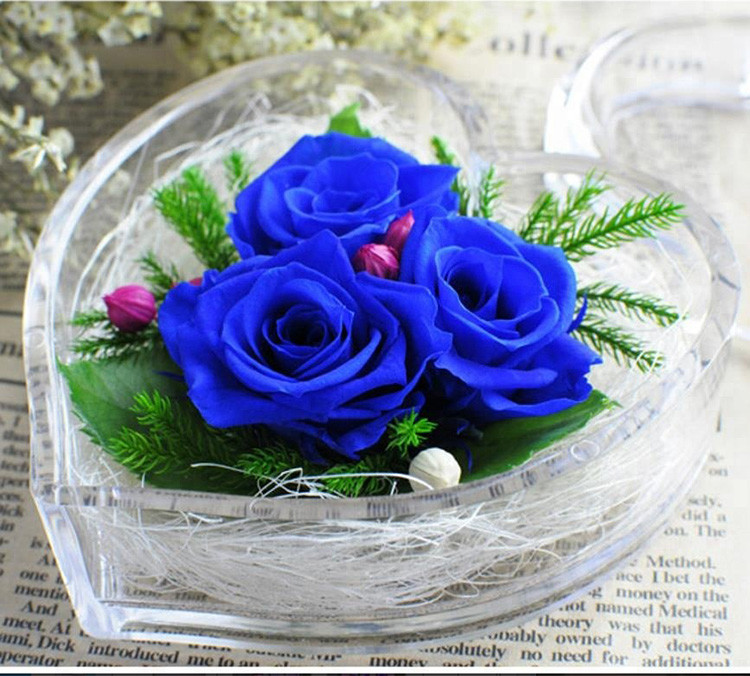 Best Transparent Acrylic Storage Box Flower Container Gift Luxury Packaging Heart Shaped wholesale