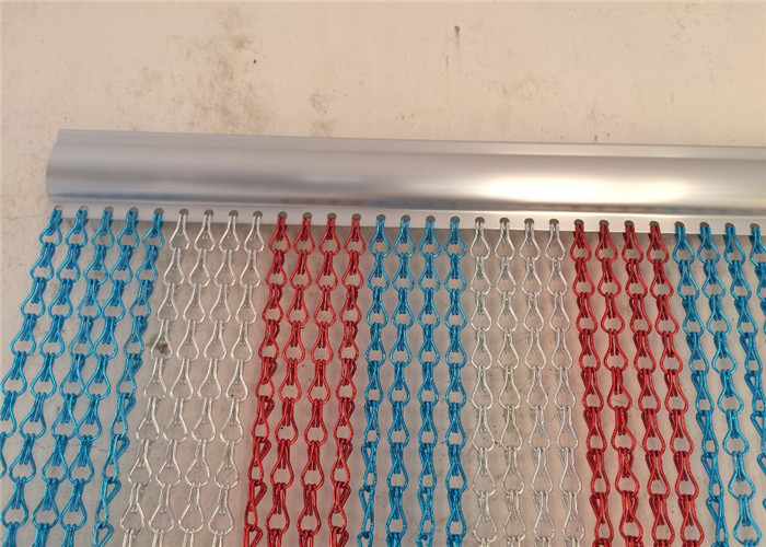 Heavy Duty Colored 90cmx210cm Aluminum Chain Link Curtain 2.0mm 1.6mm Thickness for sale