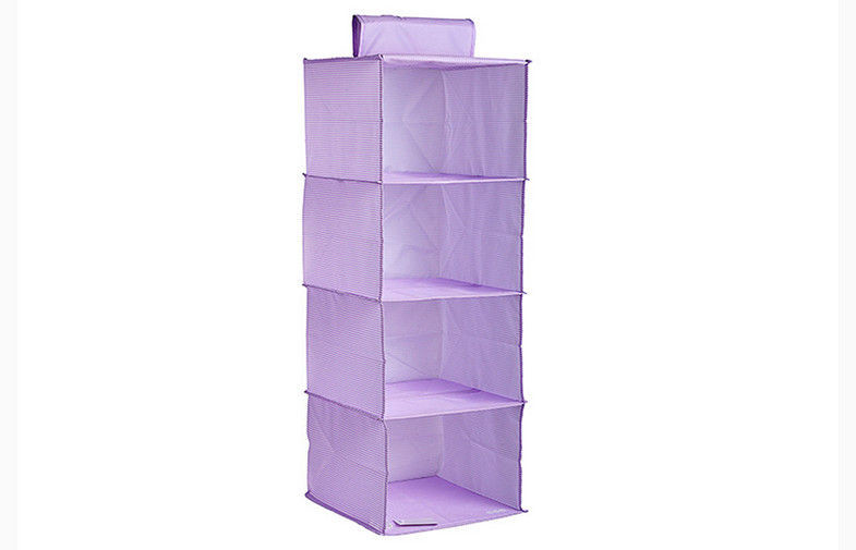 Best Purple Luggage Organizer Bags , Four Lattice Hanging Travel Toiletry Bag wholesale