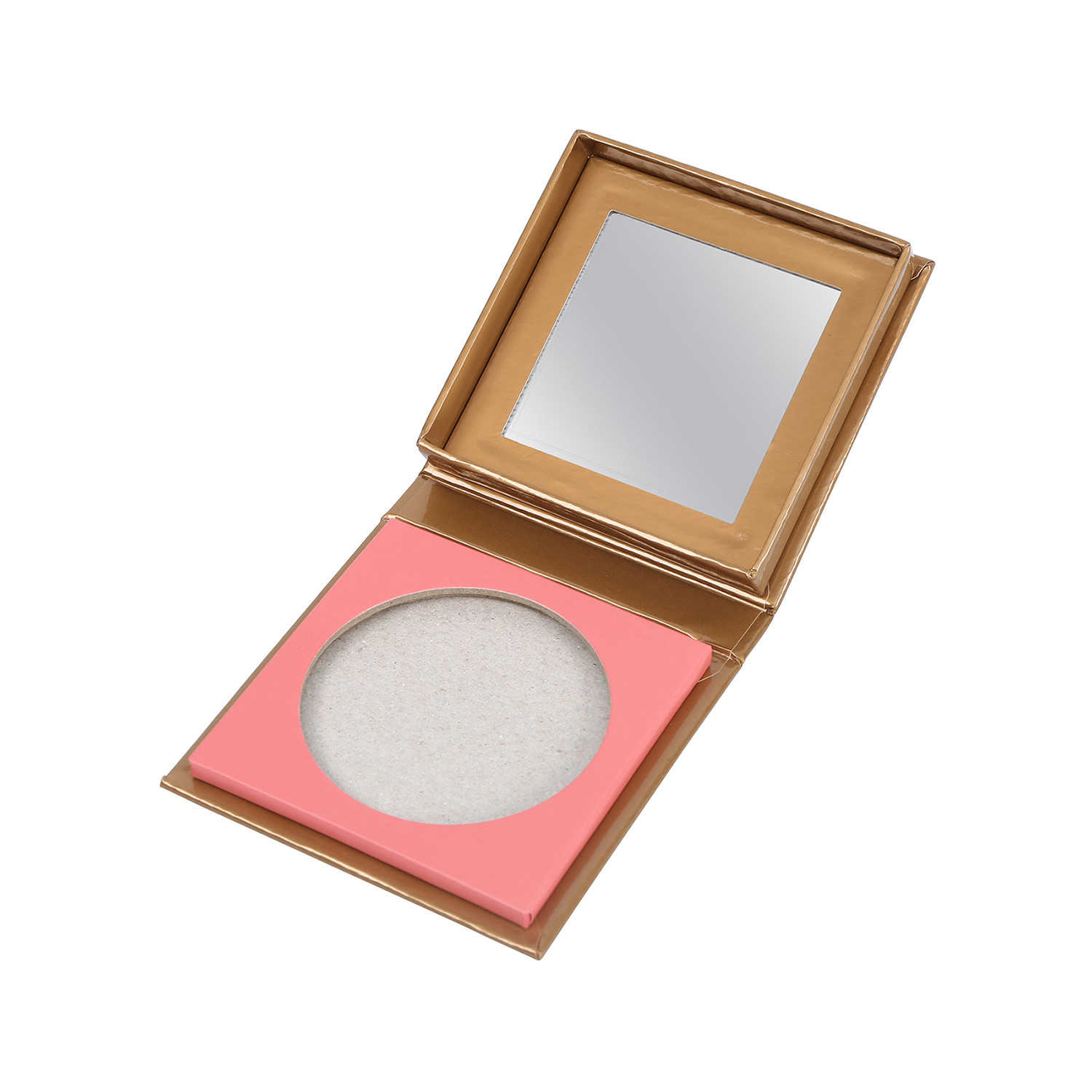 Best C2S Paper Empty Single Eyeshadow Pan Packaging Palette Magnet Closure With Mirro wholesale
