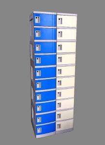 Best Blue Mobile Charging Cart Plastic Computer Storage Cart H290 X W26 X D210 wholesale