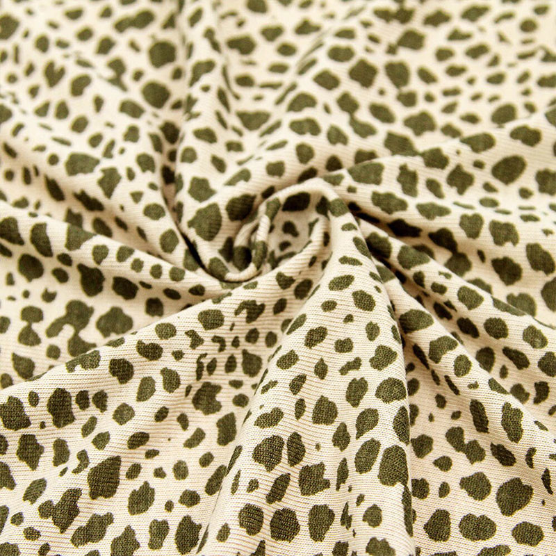 China Jersey Spandex Leopard Printed Polyester Rayon Knitted Fabric Stretch on sale