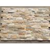 Oyster Zclad Stacked Stone,Split Face Quartzite Thin Stone Veneer,Desert Gold for sale