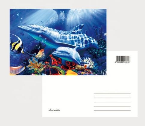 Best 2021 Hot sale cheapest 3D Lenticular  printing business photography cards lenticular postcards/ 3D Christmas cards wholesale