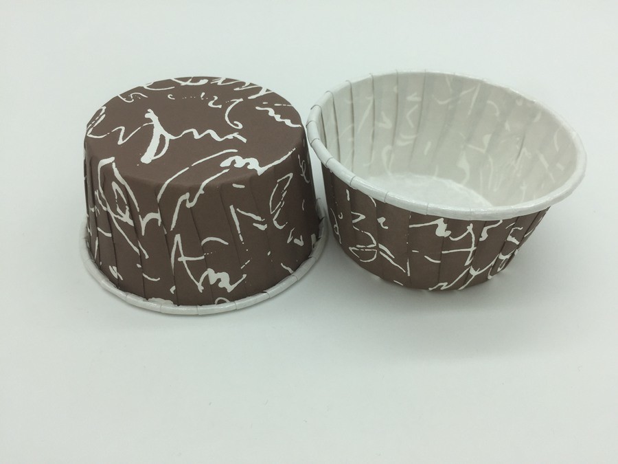 Best Chocolate PET Coated Muffin Baking Cups High Temperature Food Grade Paper wholesale