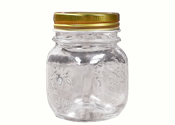 Best Airtight Empty Glass Jars , Glass Bottles For Juice Storage Clear Color wholesale