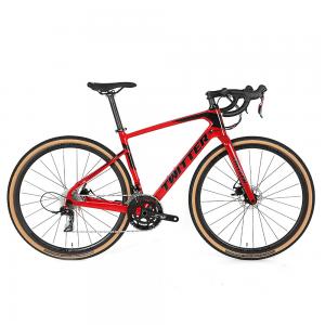 Best R8.7KG ETROSPEC 22S Carbon Fibre Gravel Bike Red 700x40C Tire For Men wholesale