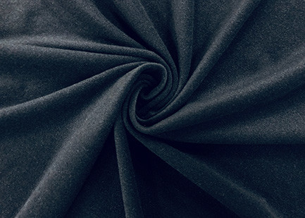 China Dark Green Brushed Knit Fabric / 85% Polyester Warp Knitting Fabric 230GSM Stretchy on sale