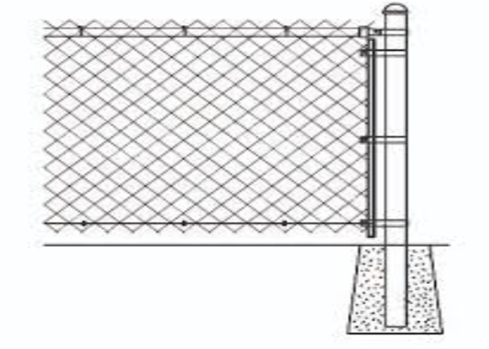 Galvanized Steel Chain Link Fence Tension Band Commercial Grade Multiple Size for sale