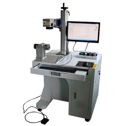 Best Stainless Steel Cylinder Fiber Laser Marking Machine with Rotary Axis AC110V wholesale