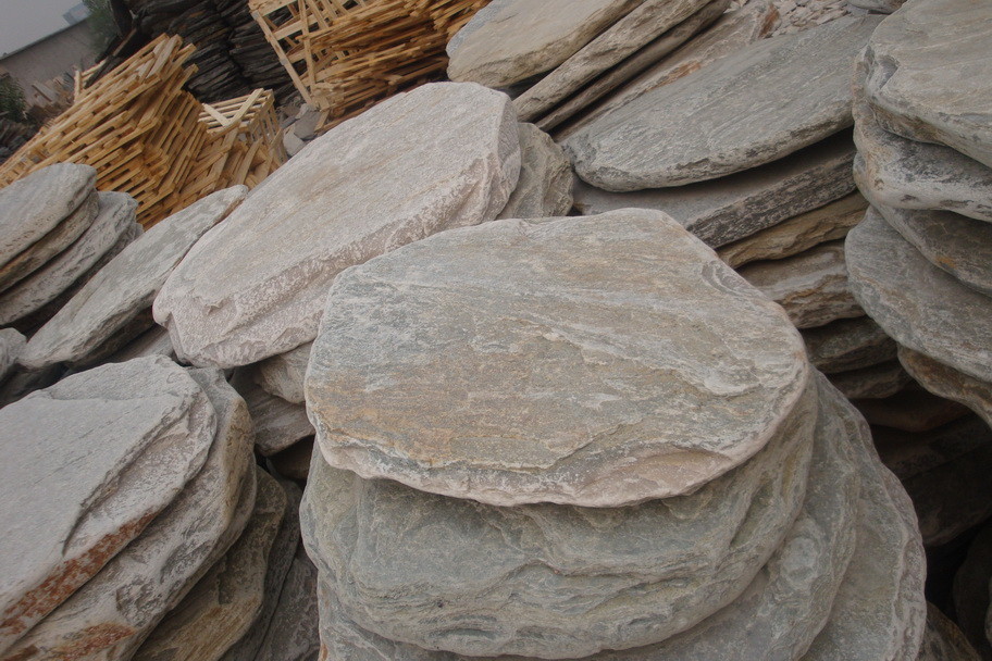 Natural Oyster Stepping Stone Slate Stepping Pavements Quartzite Garden Paving for sale