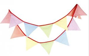 Best Triangle Rainbow 100 Cotton Flag Line For Festive Party wholesale