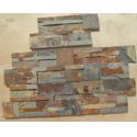 Rusty Slate S cut Culture Stone,Multicolor Slate 18x35 Thin Stone Veneer for sale