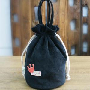 Best Shopping Blue / Black Color Cloth Drawstring Bags Cylindrical Shape wholesale